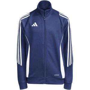 adidas Performance Junior voetbal trainingsjack TIRO 24 donkerblauw/wit
