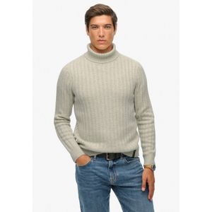 Superdry - Merchant Rib Roll Neck - Trui - Oatmeal Beige