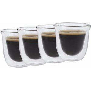 La Cafetière glas (dubbelwandig) (110 ml) (set van 4)