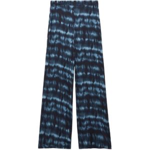 Mango Kids tie-dye loose fit broek donkerblauw/blauw