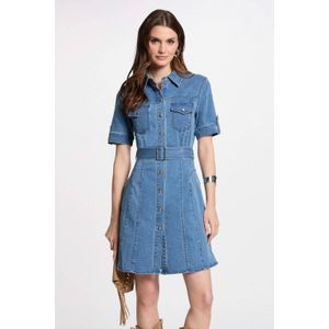Morgan denim spijkerjurk dark blue denim