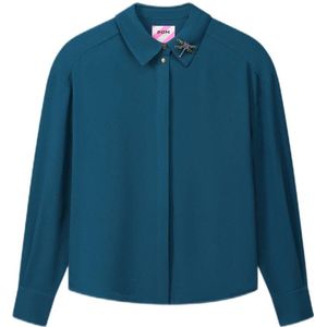 POM Amsterdam X Claes Iversen blouse Cyndi blauw