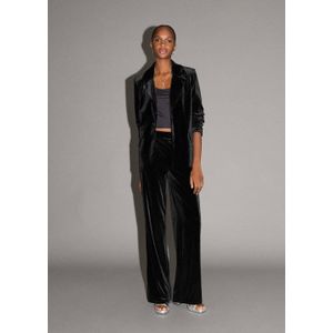 MANGO TEEN fluwelen pantalon zwart