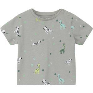 s.Oliver baby T-shirt met all over print lichtgrijs