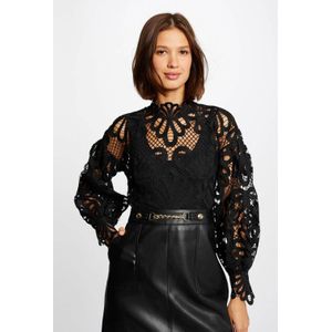 Morgan cropped top van kant zwart