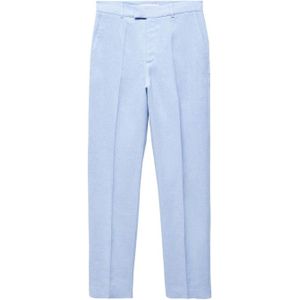 Mango tapered fit pantalon lichtblauw