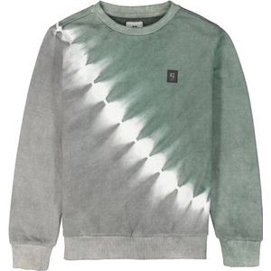 Garcia tie-dye sweater grijs/wit/petrol groen