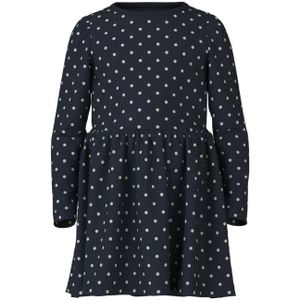 NAME IT MINI jurk NMFVIVIA met stippen donkerblauw/wit