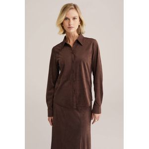 WE Fashion blouse donkerbruin