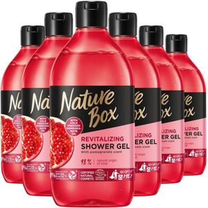 Nature Box Pomegranate douchegel - 6 x 385 ml - voordeelverpakking