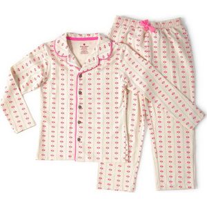 Little Label pyjama met all over print roze/beige