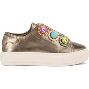 Kurt Geiger leren sneakers met sierstenen brons