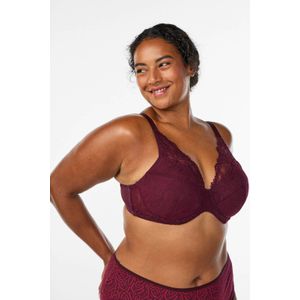 Zizzi voorgevormde beugelbh LEMILY donkerrood