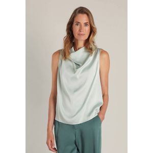 YEST - Desiree - Mouwloze Top - Mint Grey