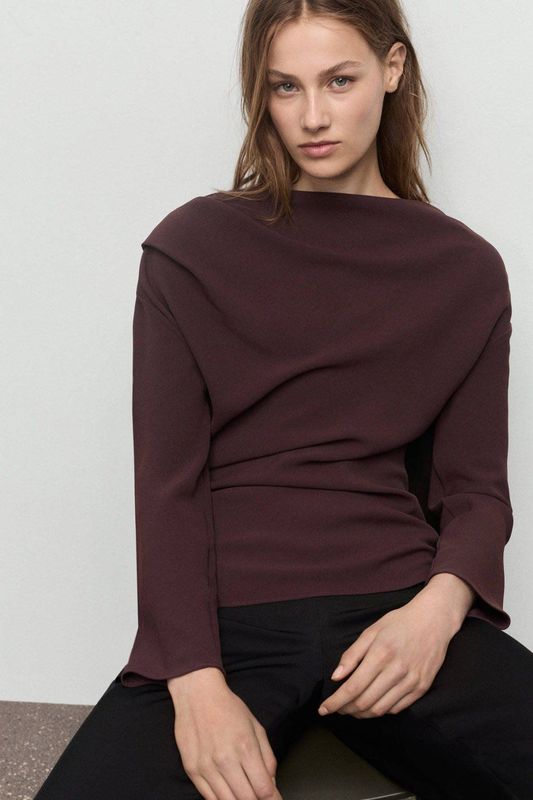 MANGO Blouse 'URUS'  bruin