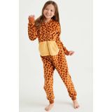 WE Fashion onesie van imitatiebont bruin