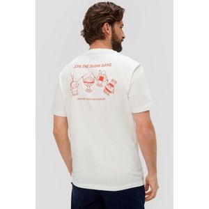 s.Oliver T-shirt met backprint wit