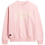 Superdry sweater APPLIQUE ATHLETIC LOOSE SWEAT lichtroze