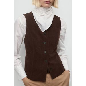Mango gilet donkerbruin