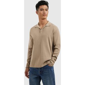 Pure Path - Regular Fit Polo Knitwear - Beige - Heren