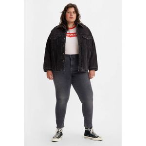 Levi's Plus 721 high waist skinny jeans black worn in