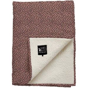 Mies & Co baby ledikantdeken soft teddy Cozy Dots 110x140 cm