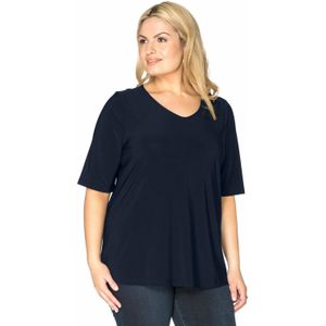 YOEK T-shirt van travelstof DOLCE donkerblauw