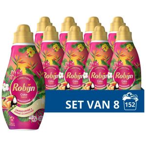 Robijn Klein & Krachtig Collections vloeibaar wasmiddel Color Tropical - 8 x 19 wasbeurten - 152 wasbeurten