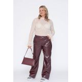 Vmctessa - High Rise Wide Leg Fit - Jeans - Gecoat Effect - Curve