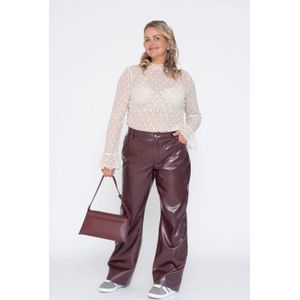 Vmctessa - High Rise Wide Leg Fit - Jeans - Gecoat Effect - Curve