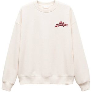 Mango Kids sweater met backprint ecru
