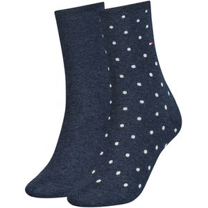 Tommy Hilfiger sokken met stippen - set van 2 donkerblauw