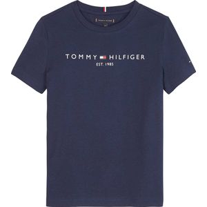 Tommy Hilfiger unisex T-shirt van katoen donkerblauw