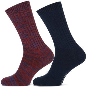 Marcmarcs sokken Tygo - set van 2 zwart/donkerrood
