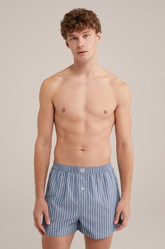 WE Fashion wijde boxershort blauw/wit