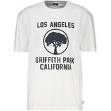 America Today regular fit T-shirt met printopdruk ecru
