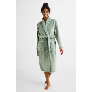 ten Cate fleece badjas lichtgroen