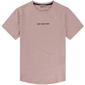 Off The Pitch slim fit T-shirt Duplicate met backprint silver pink