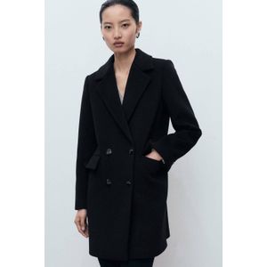 MANGO Tussenmantel 'Dali'  zwart