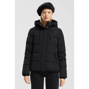 Q/S designed by - Gewatteerde Jas - Zwart - Met Capuchon