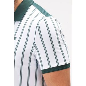 Sjeng Sports sportpolo Blade wit/groen