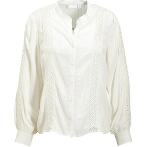 VILA blouse VIFLIRA met kant ecru