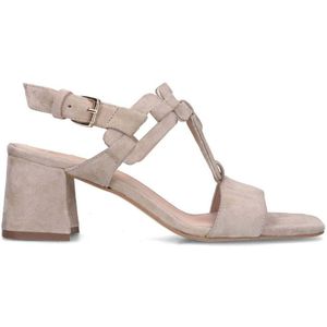 Manfield x Michelle Bollen suède sandalettes taupe