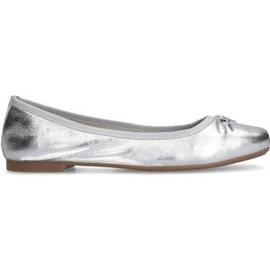 Manfield leren ballerina's zilver