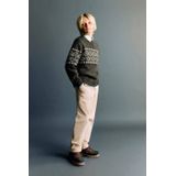 Mango - Kids - Casual Broek - Beige - Lange Lengte - Elastische Tailleband