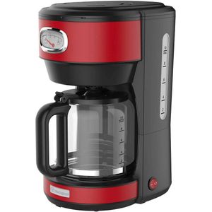 Westinghouse Retro Serie - Koffiezetapparaat - Filterkoffie Machine - Rood - Met Herbruikbare Filter - 10 Koppen Koffie