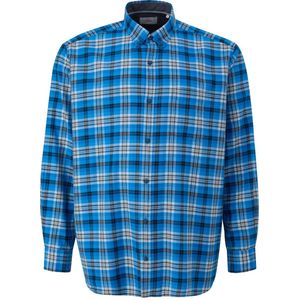 s.Oliver Big Size geruit regular fit overhemd Plus Size blauw