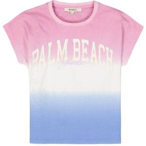 Garcia dip-dye T-shirt roze/wit/blauw