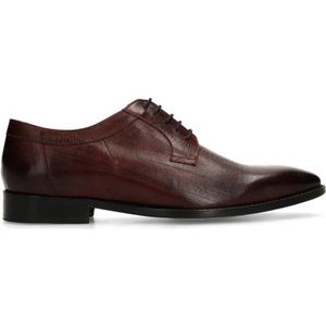 Manfield leren veterschoenen bordeaux