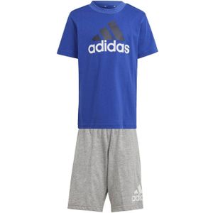 adidas Sportswear T-shirt + short blauw/grijs melange